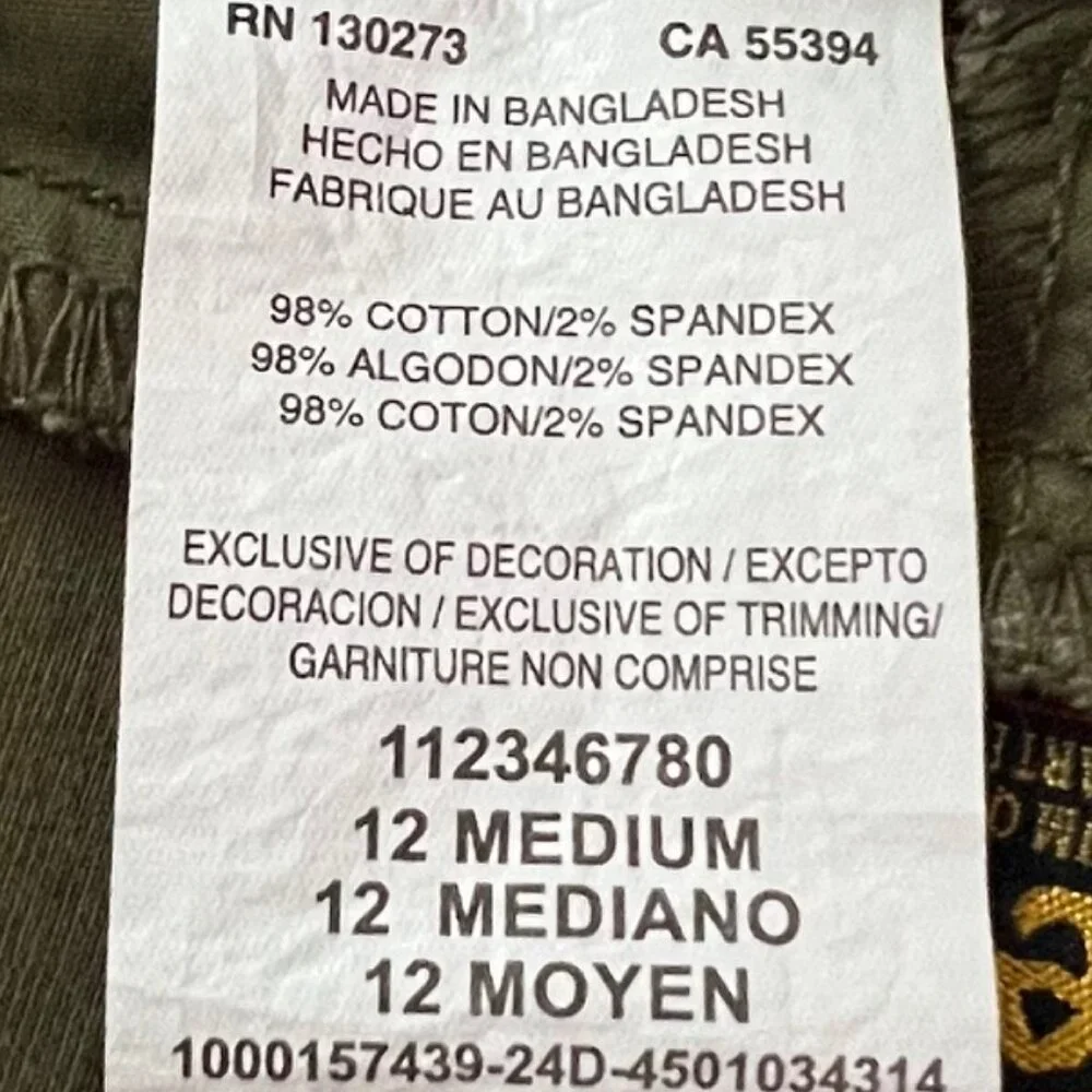 Women's Lee® Ultra Lux FLEX TO GO Cargo Shorts Olive Night  Sz 12 - Picture 8 of 9